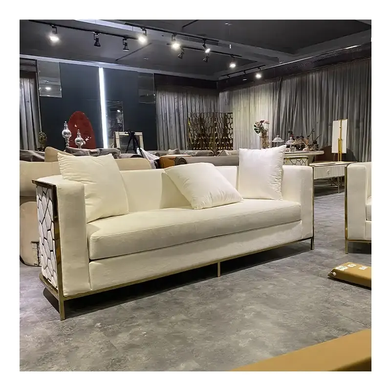 Sofás Premium de alta calidad, muebles de sala de estar, juegos de sofás de salón, juego de sofás de lujo de tela moderna italiana