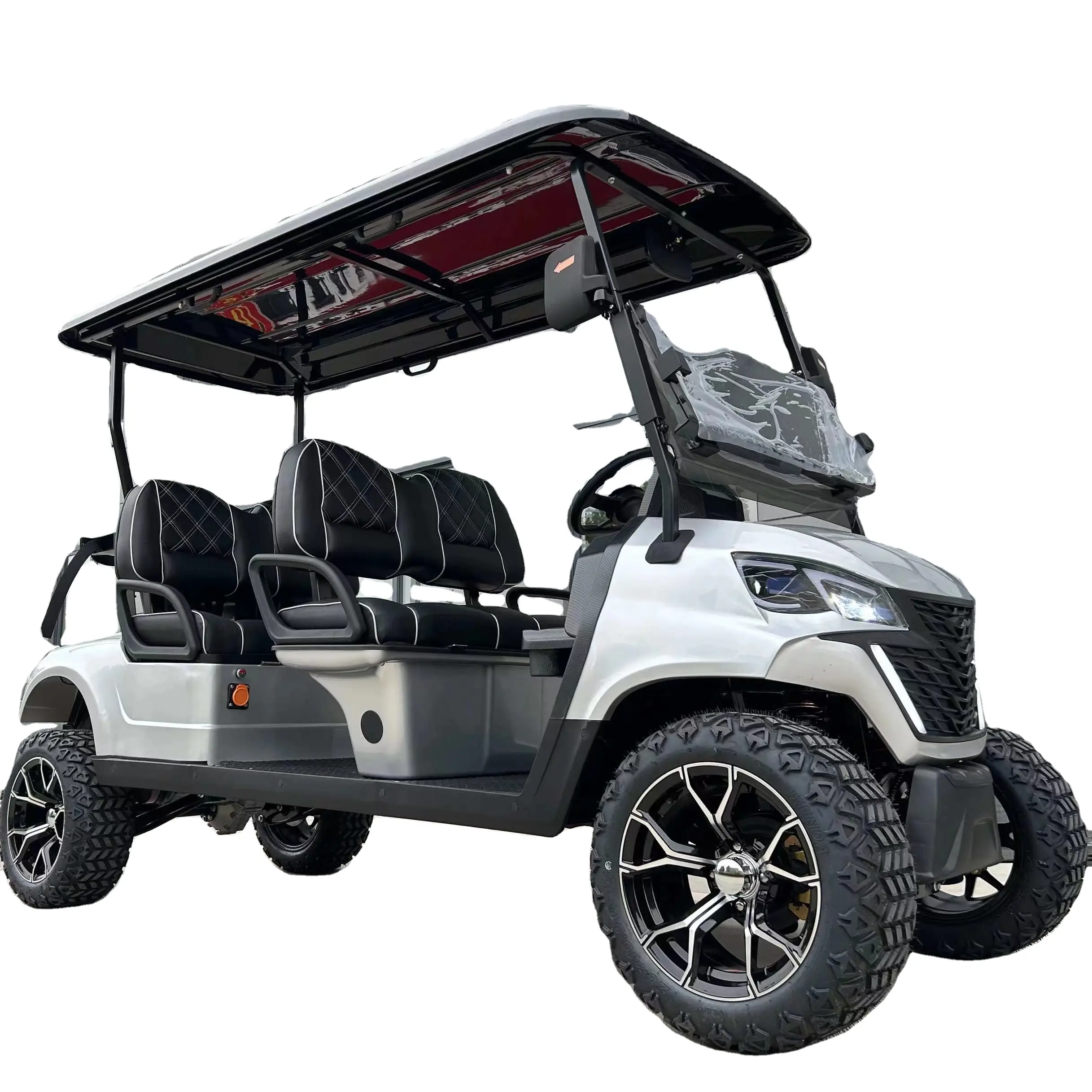 4WD Stahlrahmen Gasbetrieb ener Roller mit Cup holder Benzin Golf Buggy