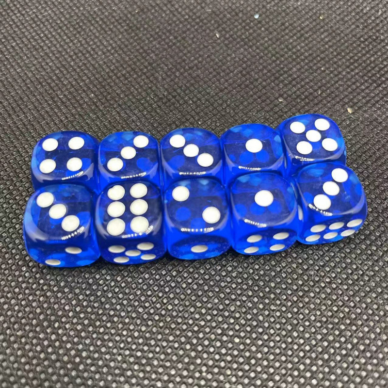 10 12mm redondo azul transparente