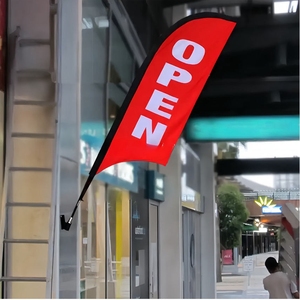 Bayrak fabrika toptan uçan plaj bayrağı afiş promosyon reklam rüzgar açık özel tüy bayrakları - Product Image 6