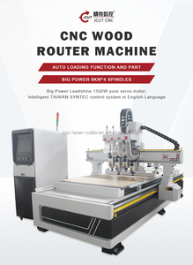 1325 1530 2030 2130 CARGA AUTOMÁTICA descarga 3-4 ejes ATC CNC enrutador máquina nuevos muebles anidamiento equipo de carpintería hoteles - Product Image 4