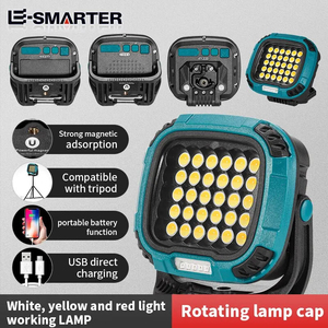 สปอตไลท์ที่สว่างเป็นพิเศษไฟฉายที่แข็งแกร่ง 1800Lm ฟังก์ชั่นธนาคาร Arbeits Lampe ไฟฉายแบบชาร์จไฟได้โคมไฟไฟทํางาน - Product Image 2