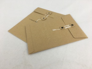 Benutzer definierte recycelbare Knopfs chnur Mailing Umschlag Schnur Umschlag Knopf Schnur Krawatte Umschläge 9x12 Zoll und jede Größe - Product Image 2