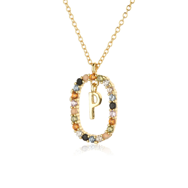 P collar de oro