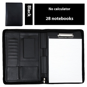 Carpeta de archivos A4 personalizable multifunción con cremallera bolsa Manager Business Notebook almacenamiento de documentos Funda de cuero para ventas A6 A5