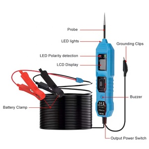 Universal 6-48V Automotive Electric <strong>Circuit</strong> <strong>Tester</strong> Car Electrical System <strong>Tester</strong> Voltage Power Probe Kit LED Digital Display 4.5m - Product Image 2