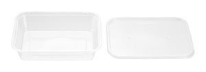 透明聚丙烯一次性塑料食品容器包装托盘带盖防漏矩形聚丙烯防漏包装盒 - Product Image 3