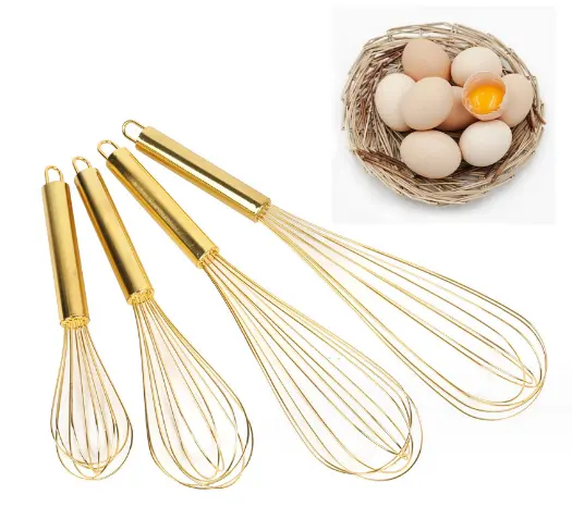 Aço inoxidável Whisks Set, Balão De Fio Whisks Batedor De Ovos, Engrossar Fio & Anti-slip Handle Whisk Perfeito para Cozinhar