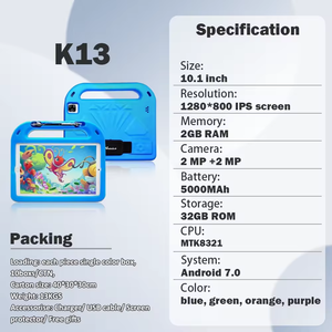 Pantalla IPS de 10 pulgadas, tableta 3G para llamadas telefónicas para niños, Quad Core, batería de 5000mAh, Android 7,0, tableta educativa para juegos de aprendizaje - Product Image 2