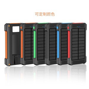 10000mAh <strong>High</strong> Capacity Solar Power Bank Portable Micro USB <strong>Input</strong> Double USB <strong>Output</strong> Fast Charging <strong>Speed</strong> ABS Material LED - Product Image 5