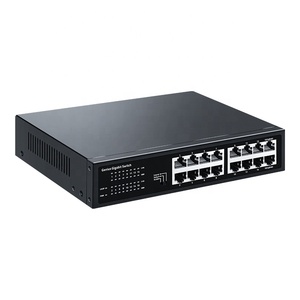 16端口千兆以太网交换机1000Mbps网络快速智能切换器集线器互联网分离器，带VLAN、QOS、环路报警 - Product Image 1