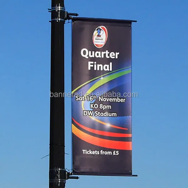 Custom durable advertising banner pole