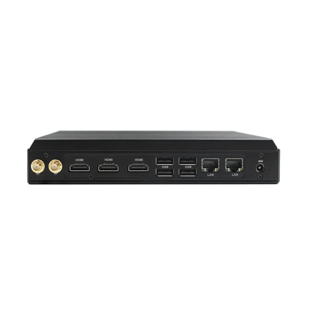 3 HDM 2 LAN 6 USB ile ucuz atom mini bilgisayar endüstriyel fansız J6412 MINI PC