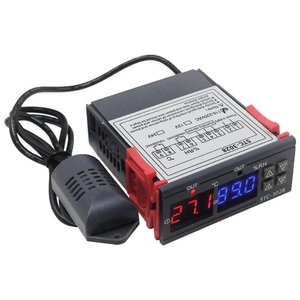 STC-3028 Double <strong>Digital</strong> Thermostat Hygrostat <strong>Temperature</strong> Humidity <strong>Controller</strong> 110V 220V DC 12V 24VHygrometer Incubator <strong>Controller</strong> - Product Image 1
