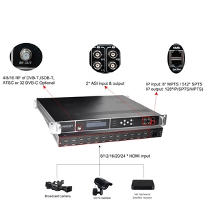 Alta calidad H264 4 8 12 16 20 24 H.264 HD codificador de vídeo modulador RF DVBT DVBC ISDBT digital RF codificador - Product Image 5
