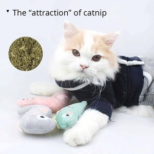 Juguete de gato de hierba gatera Natural con forma de Animal de estilo Multicolor, juguete de peluche para masticar gatito con hierba gatera orgánica - Product Image 3