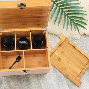 FOR Herbs and Accessories, Store <strong>Grinders</strong>, Papers, Portable Organizer with Dividers Wooden Stash Box with <strong>Rolling</strong> Tray