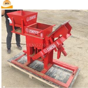 Manuel birbirine kırmızı kil çamur tuğla blok yapma makinesi toprak kil tuğla blok yapma makinesi - Product Image 2