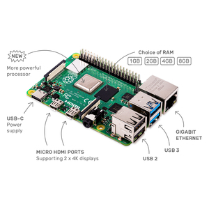 Offizieller Original Raspberry Pi 4 Modell B 1GB RAM 64-Bit 1,5 GHz Quad-Core 3 schneller als Pi 3B - Product Image 4