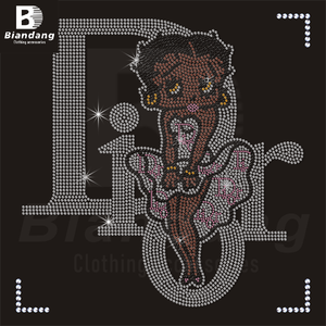 Aangepaste Bettyboop Strass Warmteoverdracht Voor T-Shirts Diy Nfl Sportteam Logo <span class=keywords><strong>Iron</strong></span>-<span class=keywords><strong>On</strong></span> <span class=keywords><strong>Transfers</strong></span> Meisje Kleding Ontwerp - Product Image 6