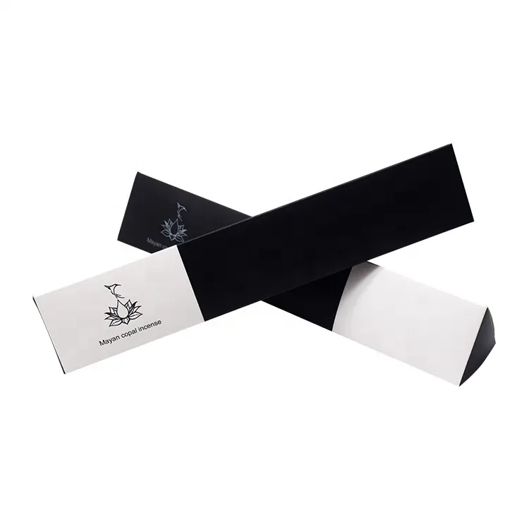 Caixas de incenso biodegradáveis personalizadas, luxo, preto, branco, marrom, revestido, de papel, caixa de embalagem