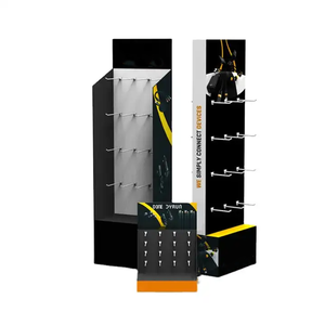 Vendita al dettaglio su misura in cartone da pavimento Stand espositore in cartone ondulato Pegboard espositore con gancio - Product Image 4