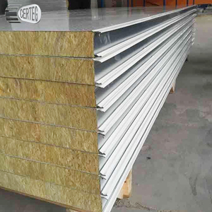 Custom Size Prefabricated Fire <strong>Rated</strong> <strong>Building</strong> Material Partition <strong>System</strong> CTG-R33 Rockwool Sandwich Panel - Product Image 6