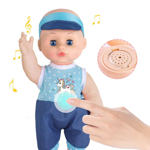 Kinder füttern trinken Pee Toys Kunststoff Pink Baby Toy Puppen bett Pretend 14 Zoll Baby Doll Spielset mit 12 Sounds - Product Image 3