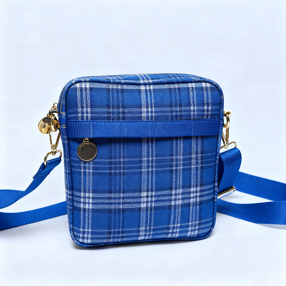 royal blue checkered