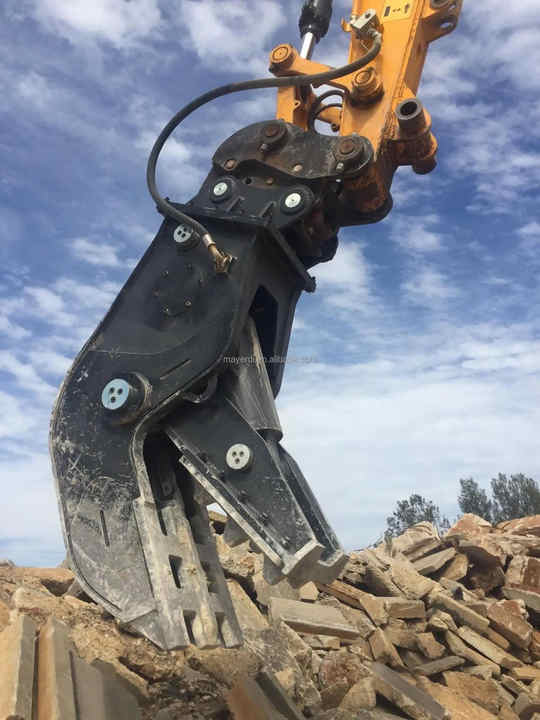 Penggali terpasang potong geser hidrolik penghancur dengan Rotator
