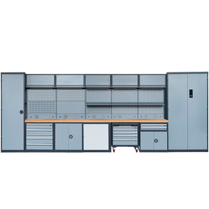 车间车库单元钢制工具箱和储物柜大型组合工具柜车库工作台 - Product Image 1