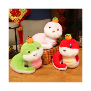 Personalizado respetuoso con el medio ambiente personalizado simulación Python Feliz Año Nuevo serpiente animales de peluche de juguete