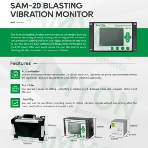 SAMYON doğru ölçüm çevre WIFI ve Rj45 PC arayüzü SAM-20 Blast titreşim monitör sistemleri - Product Image 3