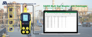 Rilevatore Multigas portatile con pompa di campionamento del gas esterna H2S CO O2 LEL 4 monitor del gas - Product Image 3