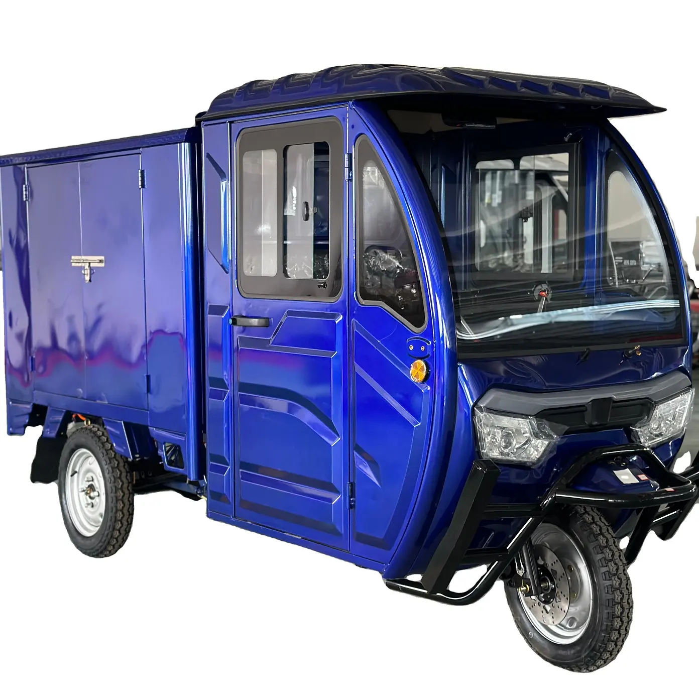 SAIGE COC kotak kabin muatan berat, kendaraan tiga roda elektrik 72V 58Ah 25km/jam EEC