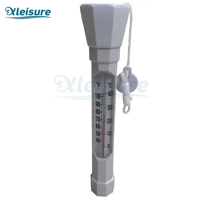 White simple and convenient floating plastic swimming pool spa floating water temperature thermometer