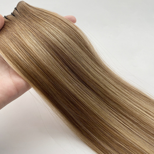 Görünmez Genius atkı insan saçı postiş yeni güncelleme karışımı daha az ağırlık ve düşmeyen hasar Remy derecesine göre şekillendirilebilir - Product Image 5