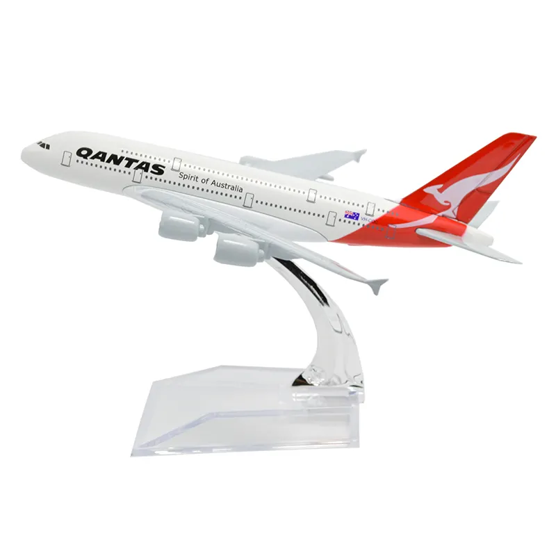 1:400 16cm Qantas Airways Airbus A380 Metal yolcu uçak modeli sivil uçak modu döküm düzlem modeli OEM özelleştirilmiş