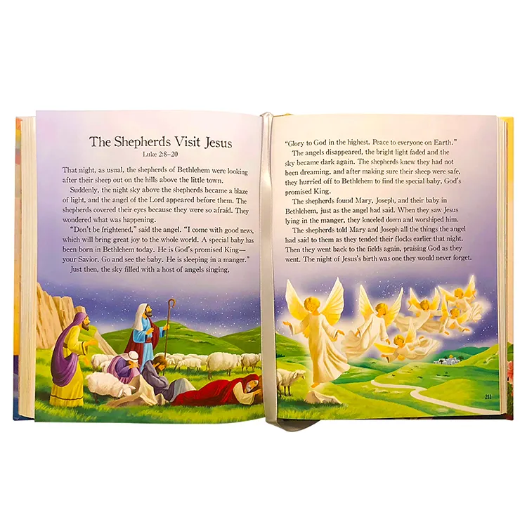 Personalizado a todo color de tapa dura para niños 365 ESV historias de la Biblia diario de impresión de libros para el Estudio de los niños
