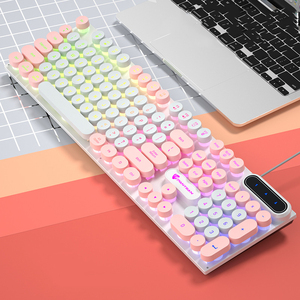 USB con cable RGB iluminado Gaming Keyboard Mouse Set Nuevo Switch-Type Mechanical Touch Desktop Computer Gaming Combo - Product Image 1
