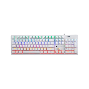 Produsen <span class=keywords><strong>Thunderobot</strong></span> K104 Desktop lampu latar menyala Keyboard mekanik <span class=keywords><strong>Game</strong></span> Usb putih kabel tahan air profesional - Product Image 1