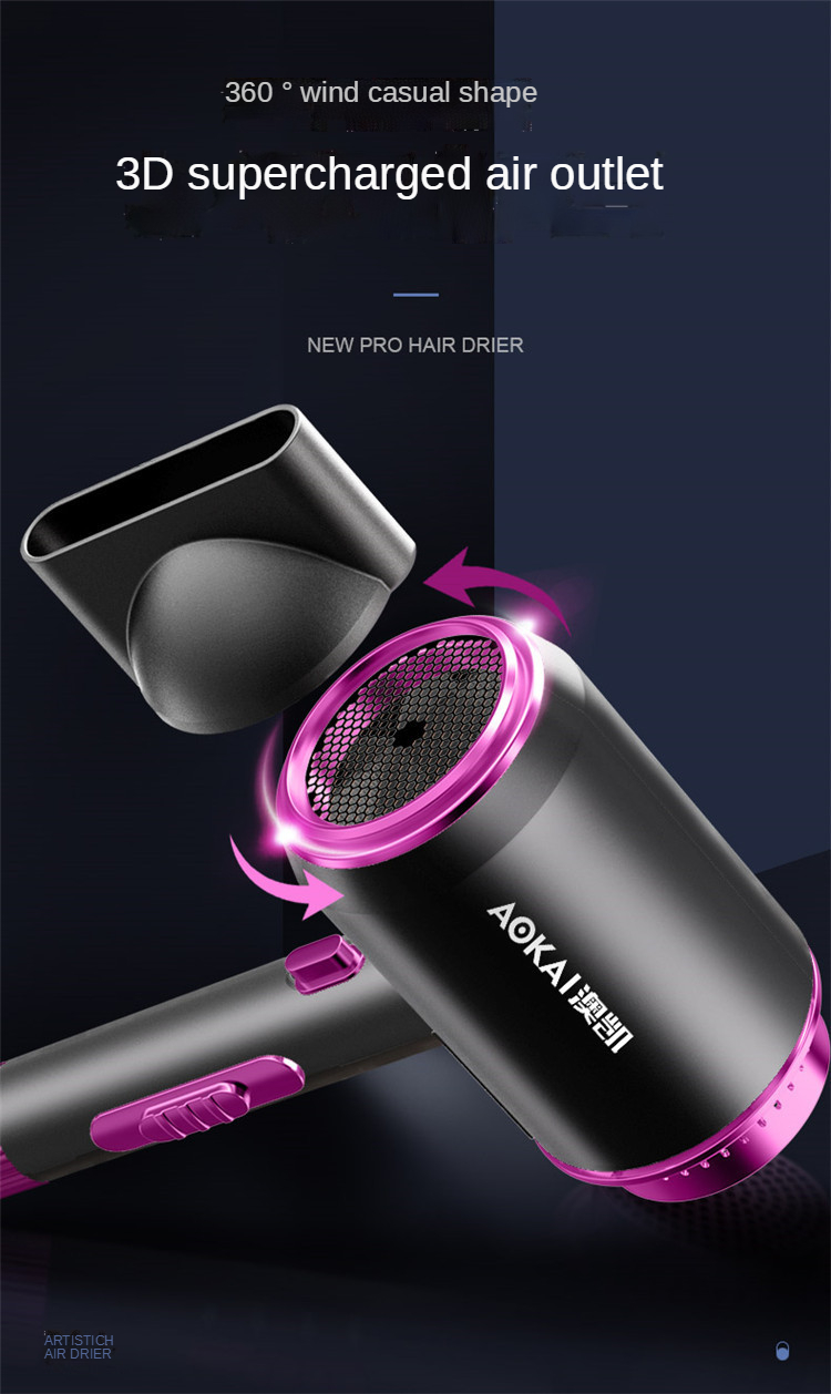Source factory salon negative ion hair dryer 1200W high-power hot and cold Professional hair dryer home travel drop shipping