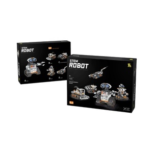 T2008 5-in-1 robot di programmazione puzzle per bambini giocattolo da costruzione con telecomando regalo per auto - Product Image 1