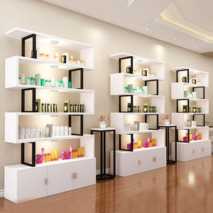 Hiện đại <span class=keywords><strong>showcase</strong></span> kim loại sáng tạo cuốn sách hiển thị giá đồ nội thất kệ sách khách sạn làm tóc beauty salon sản phẩm tủ trưng bày - Product Image 2