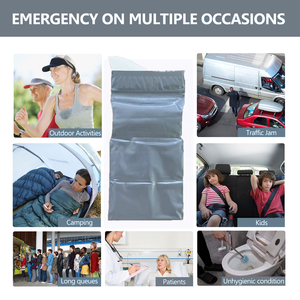 Einweg Grey <span class=keywords><strong>Pee</strong></span> Bag Material Urin beutel 700ml Car Travel Outdoor Camping Urin beutel Notfall Tragbare Toilette <span class=keywords><strong>Pee</strong></span> Bag - Product Image 4