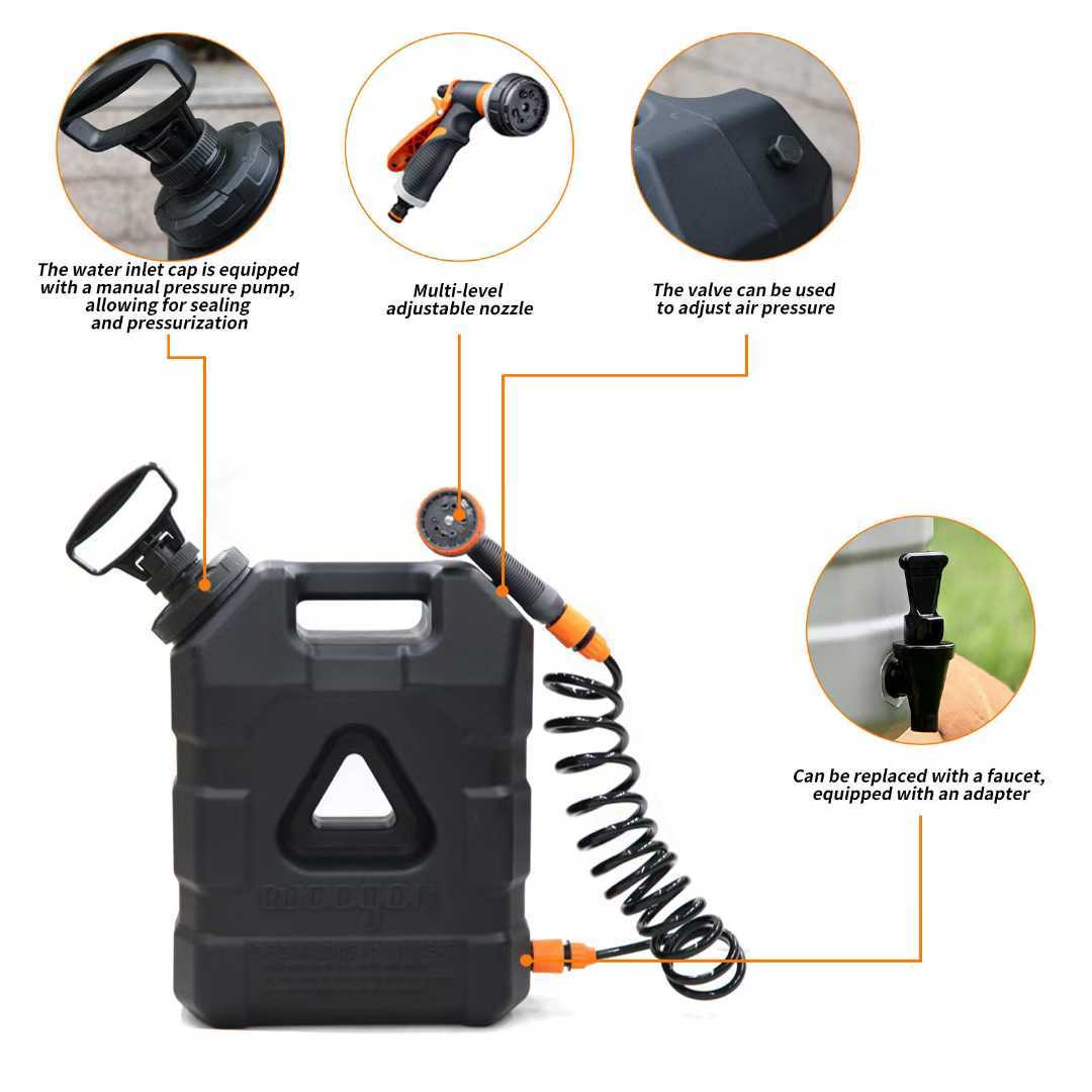 Réservoir d'eau 5,5 Gal - 21 L - Pompe à air manuelle pressurisée renforcée