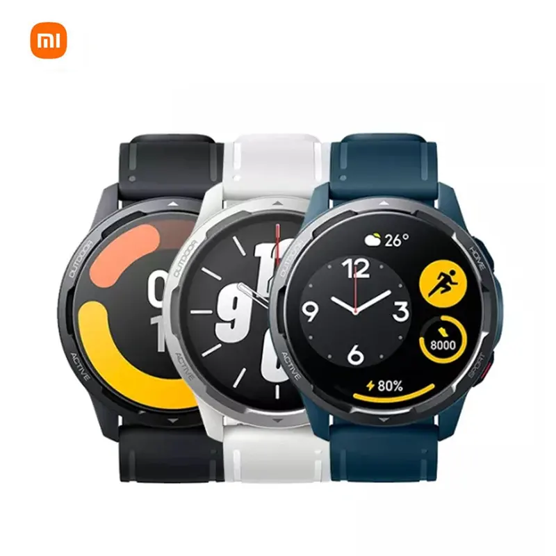 Xiaomi – montre connectée Mi Watch S1 Active GPS 470mAh, écran AMOLED 1.43, bluetooth 5.2, capteur de fréquence cardiaque, oxygène sanguin