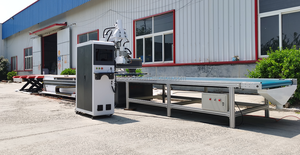 Máquina enrutadora de anidación, enrutador automático de carga y descarga ATC CNC 1325 con perforador para puerta de armario de madera, máquina enrutadora ATC lineal