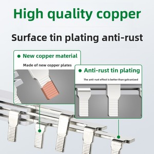 1P 2P 3P 4P çatal Pin tipi MCB bara küçük devre kesici tarak bara elektrik bağlantısı için 63A akım bakır pabuçları ile - Product Image 2