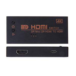 Conmutador 3 en 1 HDMl con entrada Displayport HDMl Mini Displayport